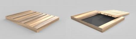 Immagine prodotto Arkema Design Doccia solare con pavimento in legno Okume