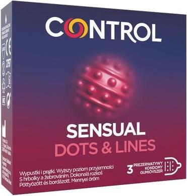 Produktbild Sensual Dots & Lines Pinstriped Condoms And Tabs 3Pcs (3 Stk.)