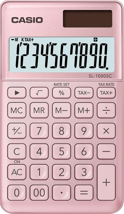 Actual product image Casio Calculator BIC SL1000SCP 10 digits pink (Batteries, Solar cells)