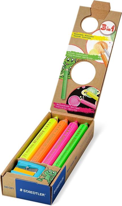 Actual product image Staedtler Coloured pencil case 4pcs neon assorted (4x)