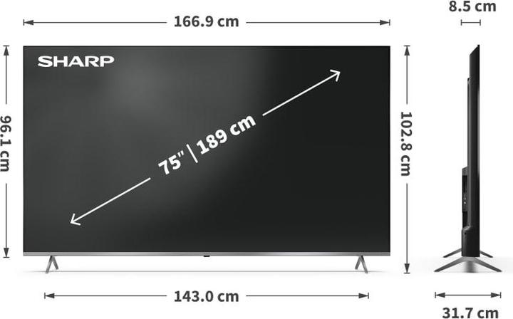 Actual product image Sharp 75JP7265E (75", LCD, 4K)