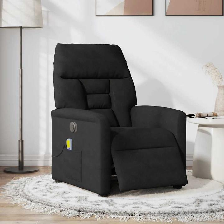 Produktbild VidaXL Massagesessel Elektrisch Schwarz Mikrofasergewebe Massagestuhl Sessel
