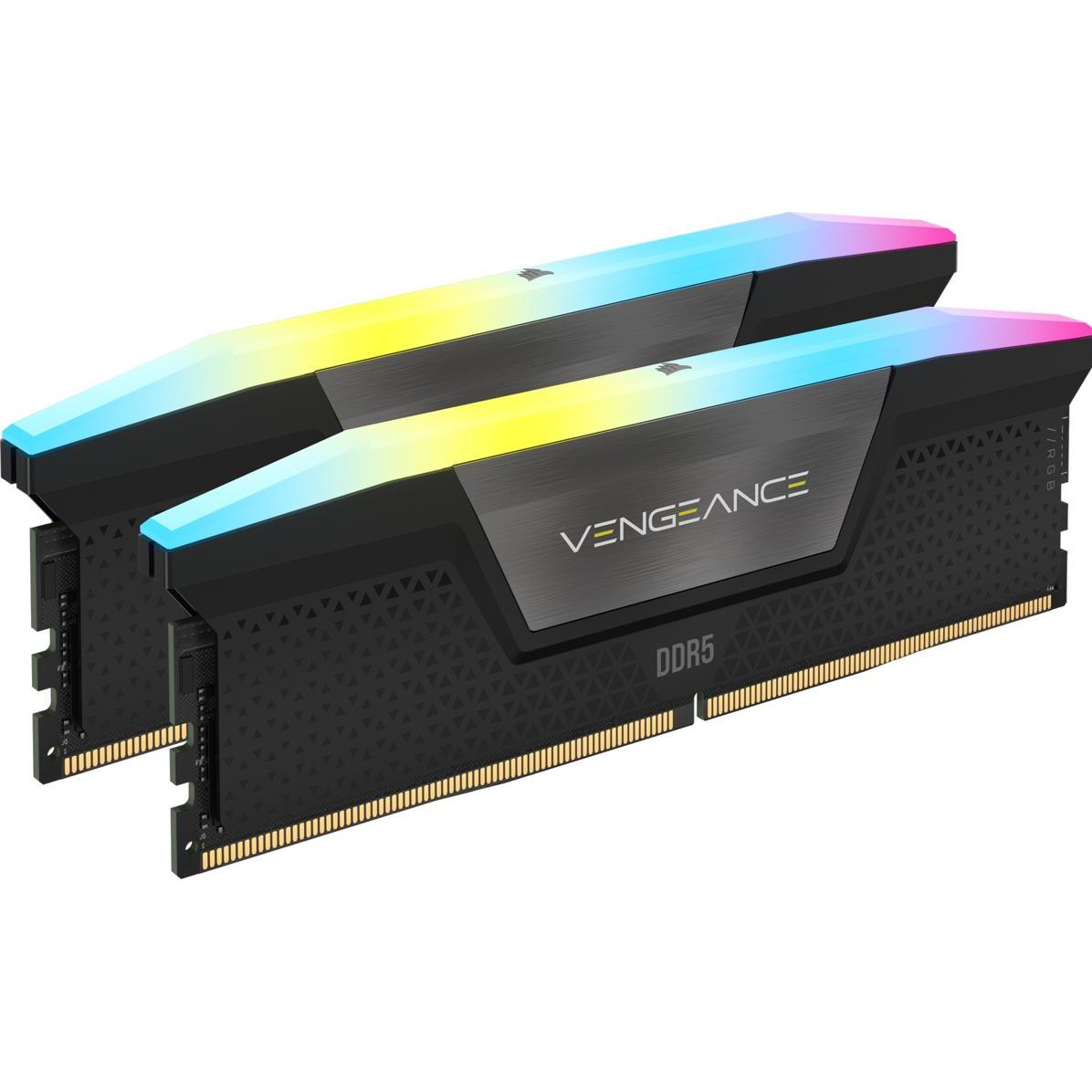 Thumbnail - Corsair Vengeance RGB (2 x 16GB, 5600 MHz, DDR5-RAM, DIMM), RAM, Schwarz