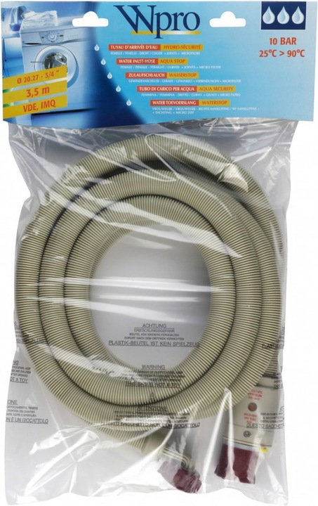 Bauknecht Wpro Wasserstopp-Zulaufschlauch 3,5m