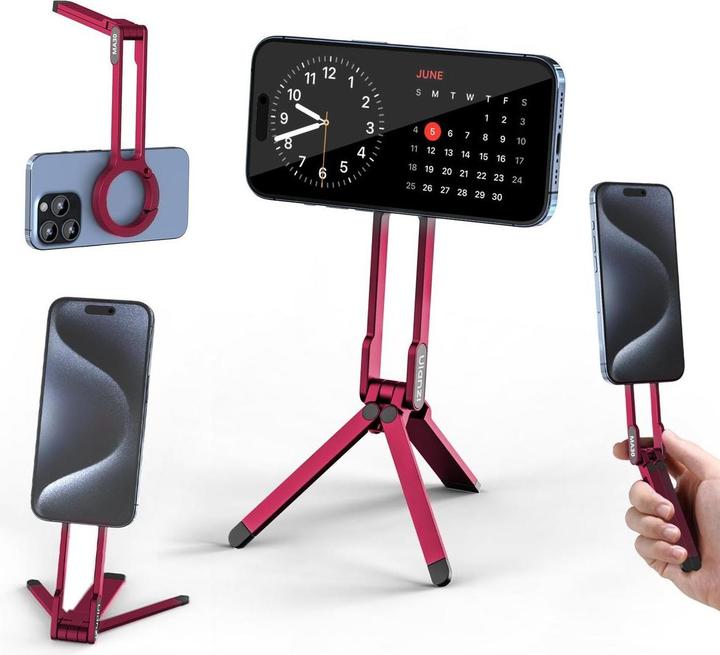 Actual product image Ulanzi MA30 Carabiner Mounted Phone Tripod (Red)