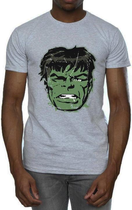 Immagine prodotto Incredible Hulk Distressed Face Maglietta Uomo (XXL)