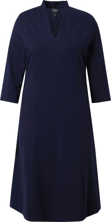 Produktbild Ulla Popken Midi-Puntokleid, Kelchkragen, V-Ausschnitt, 3/4-Arm (54)