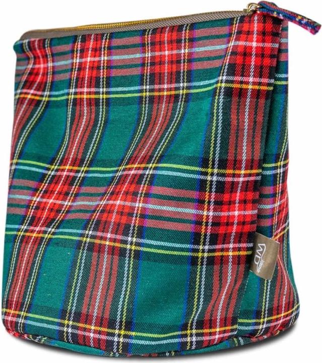 Actual product image Easy Life Cotton Bread Bag 20cm heatable, checkered green