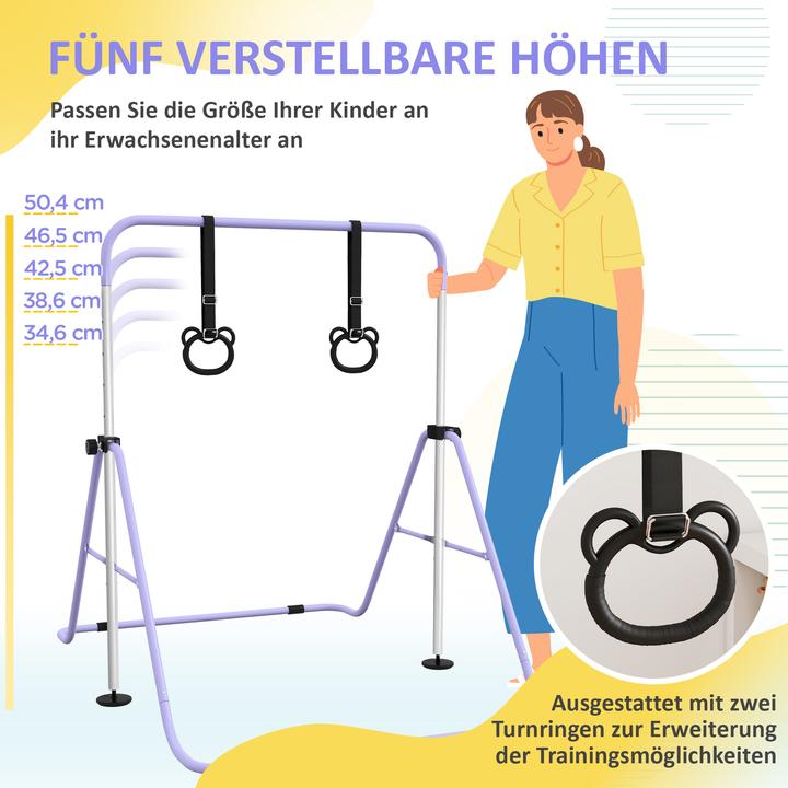 Produktbild Homcom Kinderturnstange Stahl Violett
