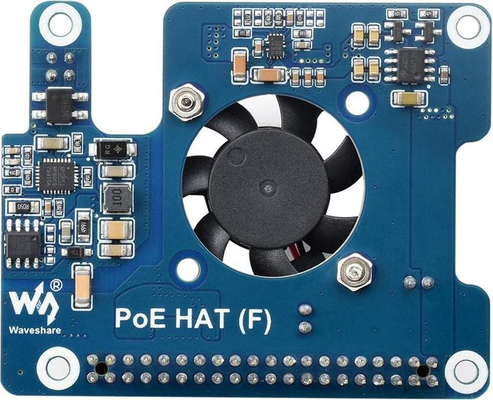 Produktbild WaveShare Raspberry Pi 5 POE Power over Ethernet HAT (F)