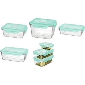 keeeper Frischhaltedose "tina", mit Clip, Tritan, 0,45 Liter Dose transparent / Deckel aquamarin, Material:, Vorratsbehä...