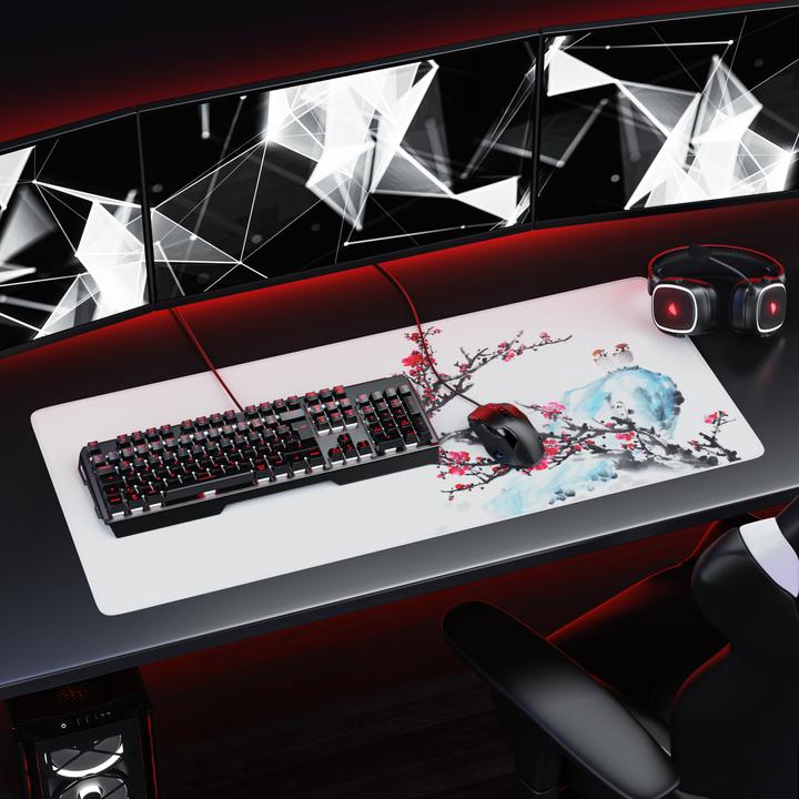 Actual product image Titanwolf Gaming Mouse Pad, 900 x 400mm XXL Speed Gaming Mouse Mat, Mousepad Extra Large Surface, Ink Sakura 3 (XXL)