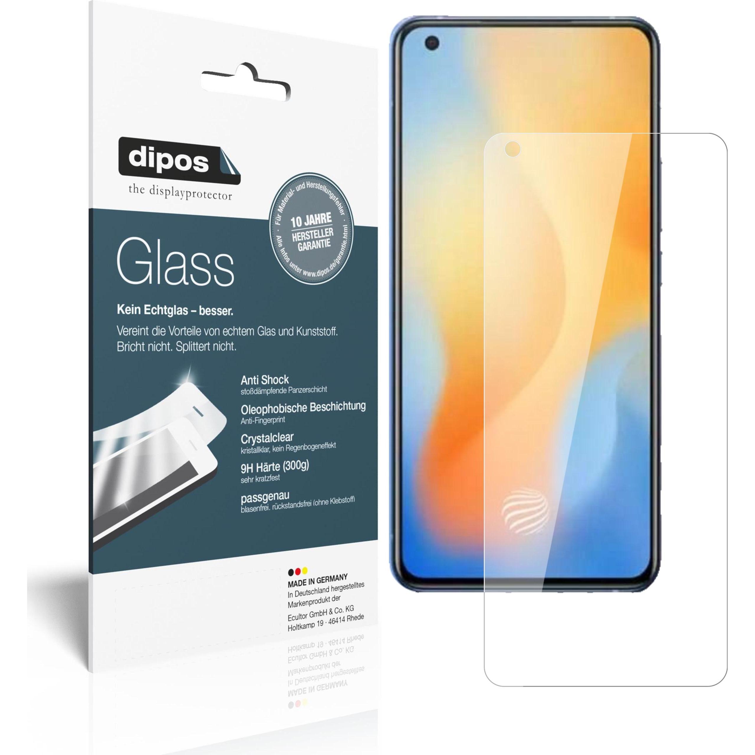 Dipos Displayschutz Anti-Shock (2 Stück, Vivo X50), Smartphone Schutzfolie, Transparent