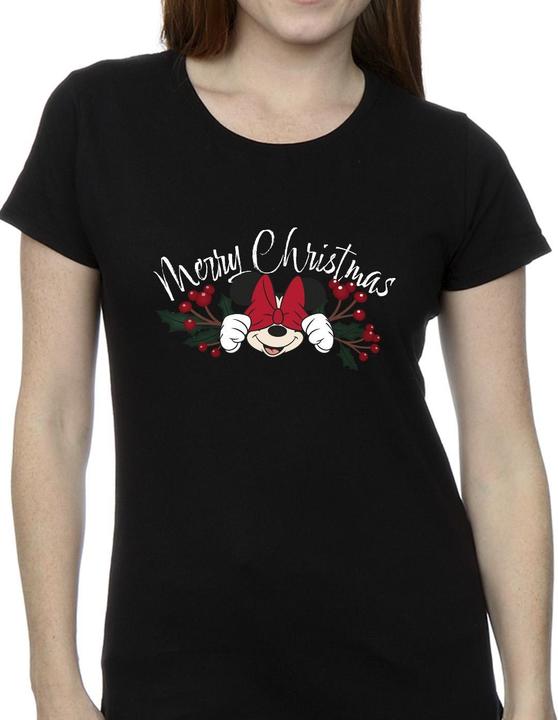 Immagine prodotto Disney Minnie Mouse Christmas Holly Maglietta Donna (XXL)