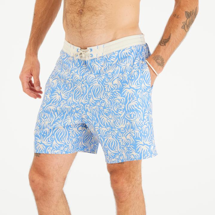 Image du produit Olaian Hommes Short de natation Surf 100 18" Long - Flora Blue (S)