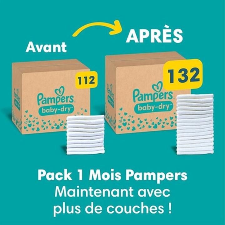 Actual product image Pampers Baby-Dry (Size 7, Monthly box, 132 pcs.)