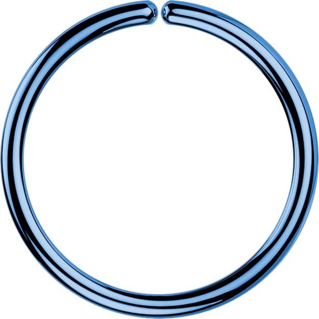 Produktbild Star Piercing Micro Piercing Ring dunkelblau mit Titanium Beschichtung (Chirurgenstahl 316L, ohne Messing)