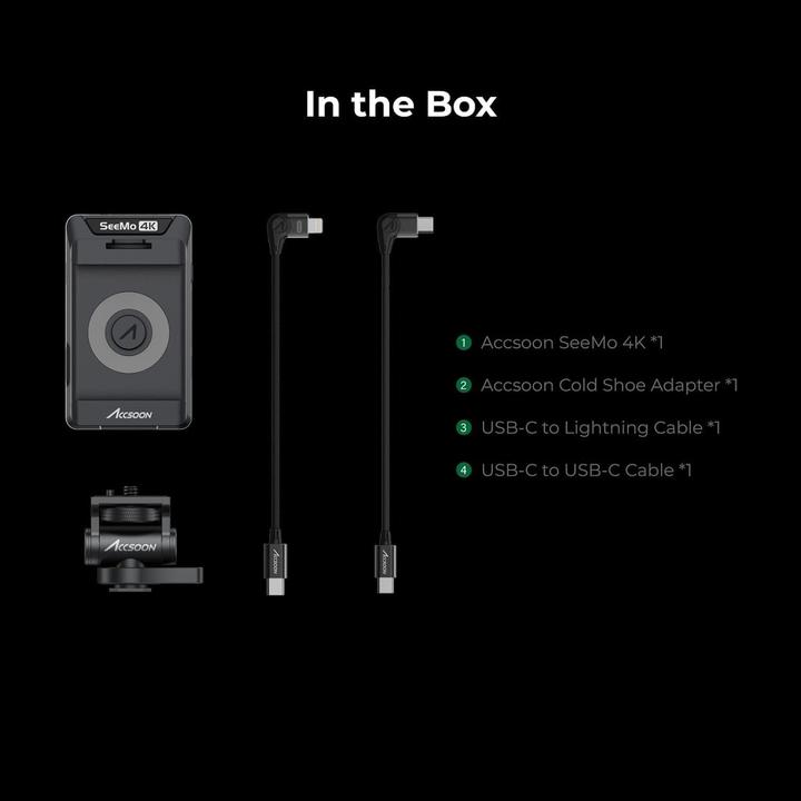 Produktbild Accsoon SECK PRO 4K für iOS - MFI -zertifizierter Video -Capture -Adapter HDMI an USB -C / Lightning (iOS)