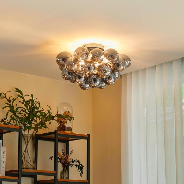 Actual product image Lucande Diborah ceiling light, smoky, Ø50cm (G9)