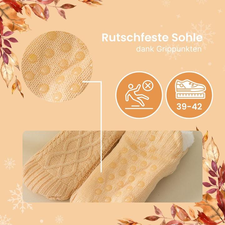 Image du produit Hermex Hausschuhe Gr. 39-42 Wintersocken Kuschelsocken Fuzzy-Socken Pantoffeln (39, 40, 41, 42)