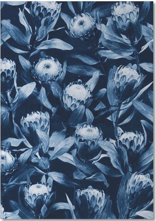Produktbild Juniqe Abend-Proteas-Blau-Muster (A5, Liniert)