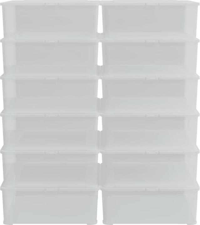 Produktbild VidaXL Aufbewahrungsboxen 12 Stk. Kunststoff 5 L Stapelbar (33 x 30 x 11 cm, 5 l)