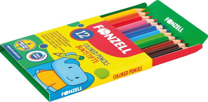 Image du produit Fonzell Crayons de couleur Mini dans étui en carton (12x)