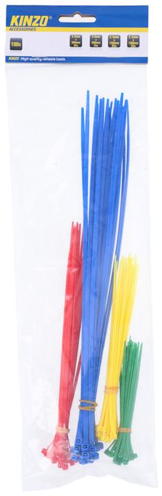 Image du produit Kinzo Cable tie 100 pcs 4ass (100 pcs)