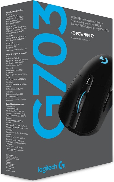 Produktbild Logitech G G703 Lightspeed (Kabelgebunden, Kabellos)