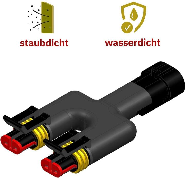 Image du produit Kalitec SuperSeal 2 pôles répartiteur en Y 1,5 mm I connecteur automobile 2 voies I étanche à la poussière