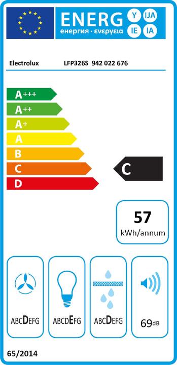 Energy Label Electrolux LFP326S (Flat-screen hood)
