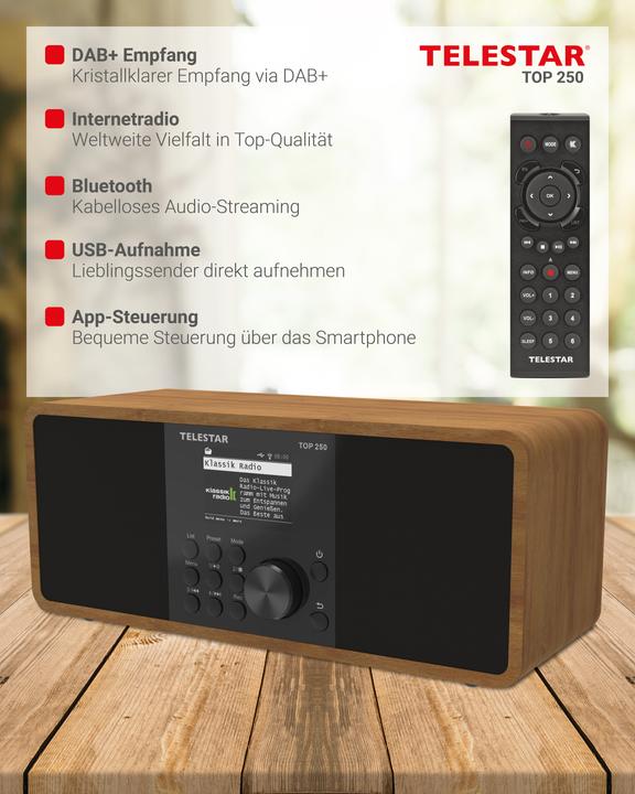 Actual product image Telestar Top 250 (Web radio, DAB+, FM, Bluetooth, Wi-Fi)