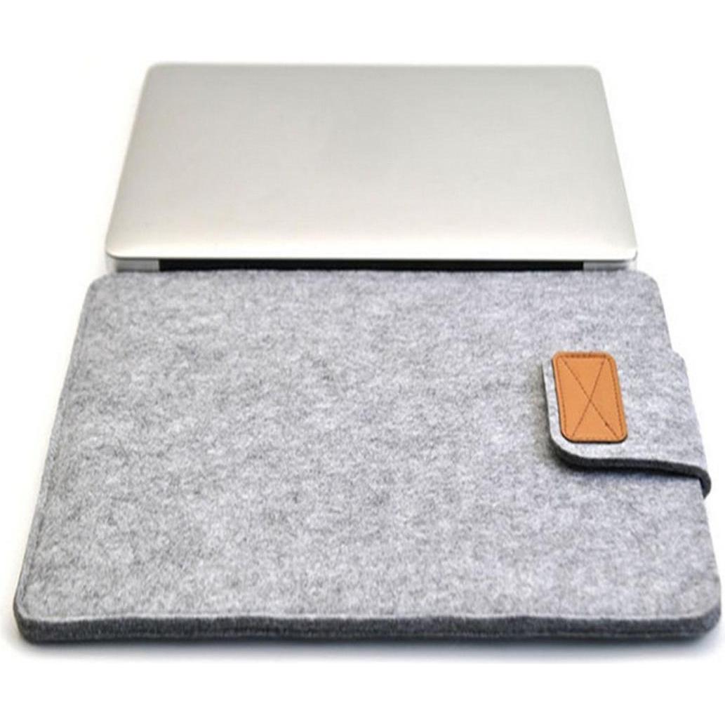 König Design Universal Filz Notebook Tablet Sleeve 11 - 15 Zoll Tasche Hülle Laptop Case Etui (15"), Notebooktasche, Gra...