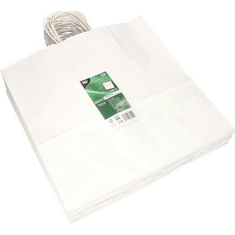 Thumbnail - Papstar, Geschenkverpackung, Papier-Tragetasche, 350 x 350 x 140 mm, weiá (Geschenktüte, 25 x)