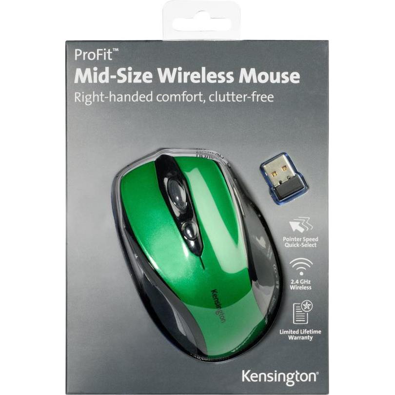 Thumbnail - Kensington Pro Fit Mid Size Wireless (Kabellos), Maus, Grün
