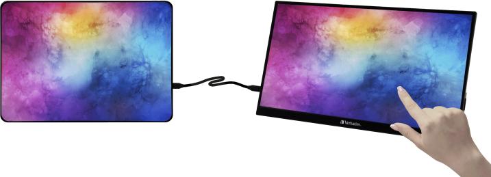 Produktbild Verbatim PMT-14 Portable Touchscreen Monitor 14" Full HD 1080p Metal Housing (1920 x 1080 Pixel, 14")