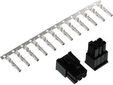 Immagine prodotto Phobya Connettore di alimentazione VGA 6Pin spina 4 lati, 2 pezzi