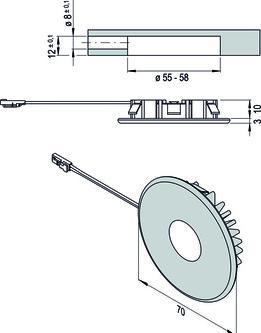Produktbild L&S LED Einbauleuchten Emotion Super Light 12 V (101 lm)
