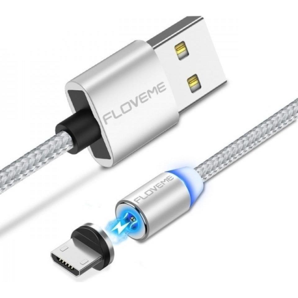 Floveme Insnap MicroUSB Ladekabel mit magnetischem Stecker (USB 1.0), USB Kabel
