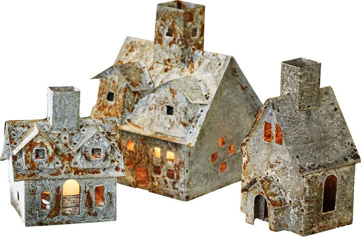 Produktbild Loberon Windlicht 3er Set Granstad antikgrau (3x)