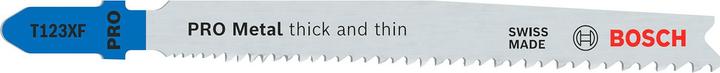 Bosch Professional Zubehör Lame de scie sauteuse PRO Metal thick and thin T123XF, 100 mm, 3 pcs.