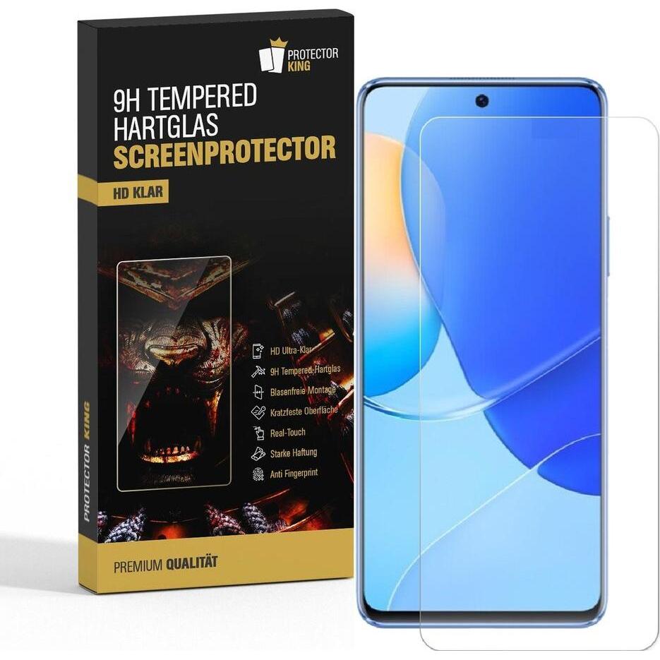 Protectorking 3x echtes Tempered 9H Panzerhartglas 3D KLAR (3 Stück, Huawei Nova 9 SE), Smartphone Schutzfolie