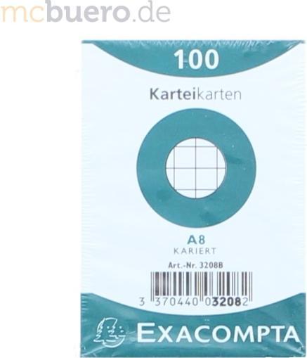 Actual product image Exacompta Index cards A8 (55 x 74 mm, 100x, 205 g/m²)