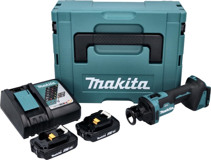 Actual product image Makita DCO 181 RAJ Battery Rotary Cutter 18 V 32000 rpm Brushless + 2x Battery 2.0 Ah + Charger