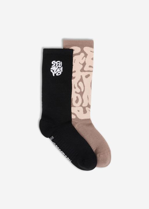 Produktbild Decathlon Socken Mid 2er-Pack - schwarz/braun (43, 46)