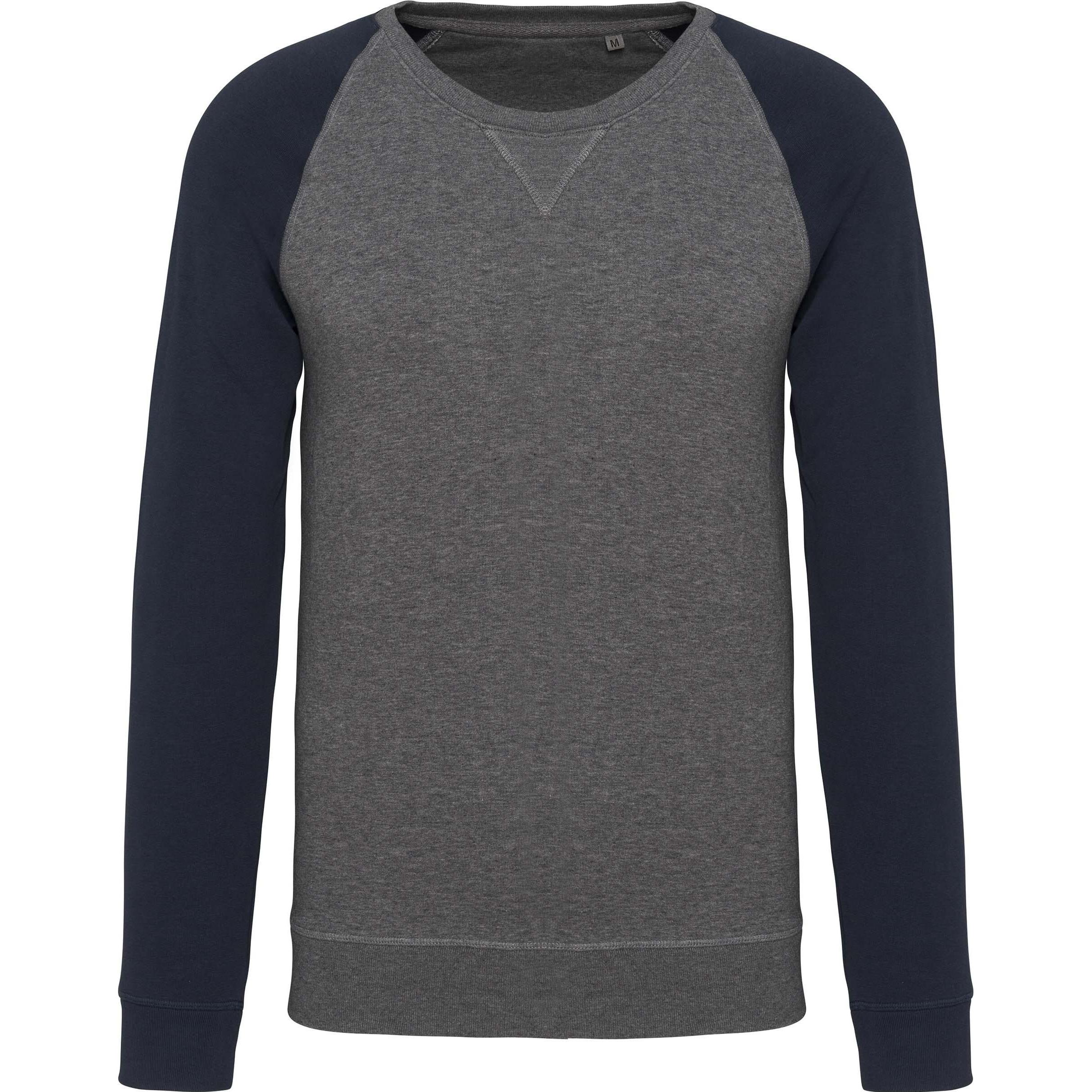 Thumbnail - Kariban, Herren, Pullover, bicolore Manches Raglan, Rot, Grau, (XL)