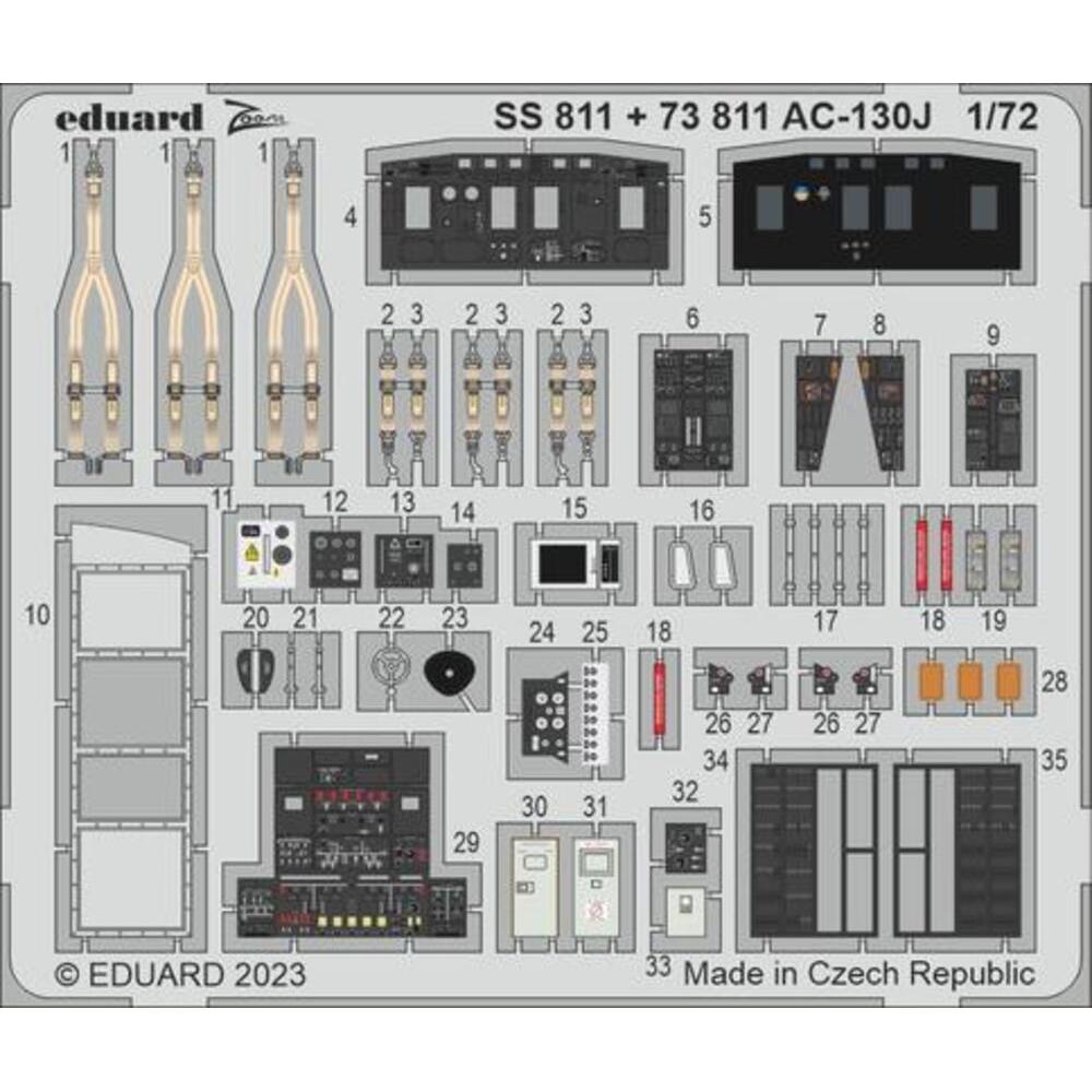 Eduard AC-130J interior 1/72 ZVEZDA