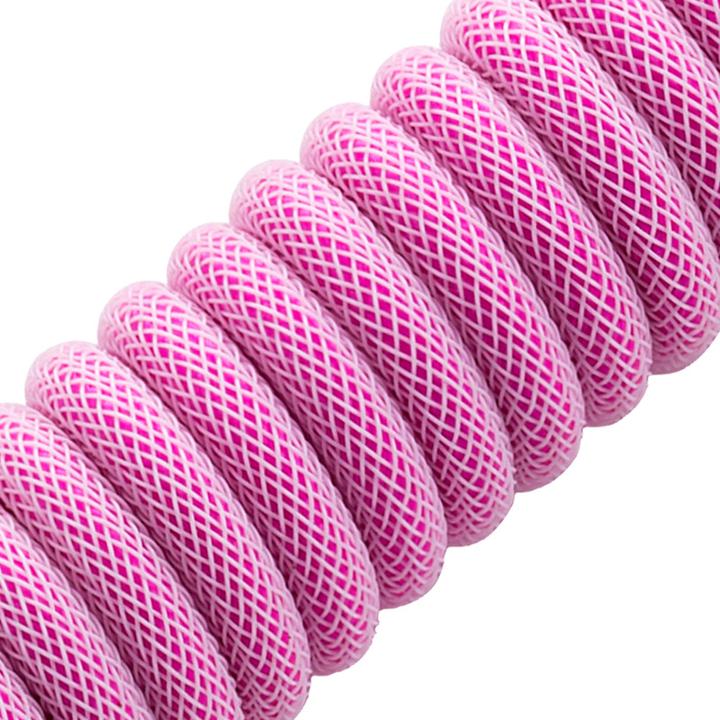 Immagine prodotto CableMod Pro Coiled Keyboard Cable USB-C to USB Type A, Strawberry Cream (1.50 m, USB 2.0)