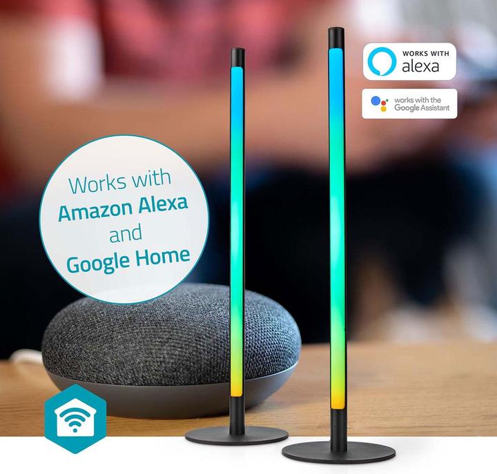 Actual product image Nedis SmartLife Mood Light | Wi-Fi | Tube | 600 lm | RGBIC / Warm to Cool White | 2700 - 6500 (600 lm)