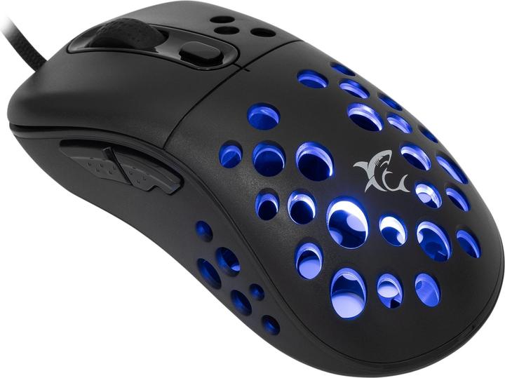 Actual product image White Shark Shark Gaming Mouse AZRAEL, 6D, 7200 dpi, Black (Cable)